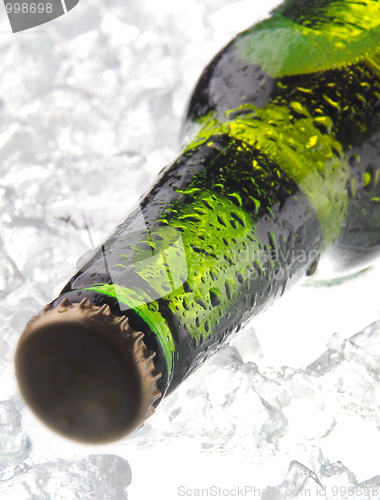 Image of bottle of beer on ice