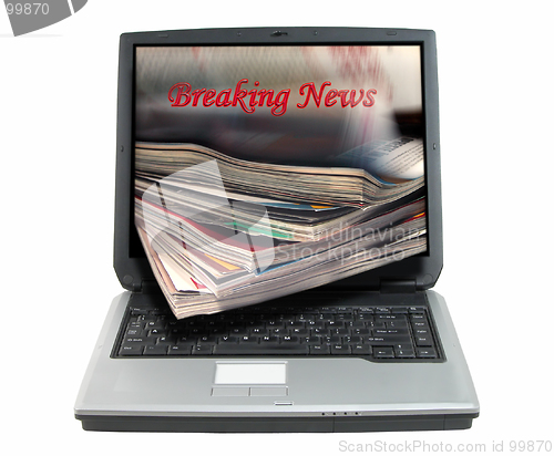 Image of Breaking news-clipping path