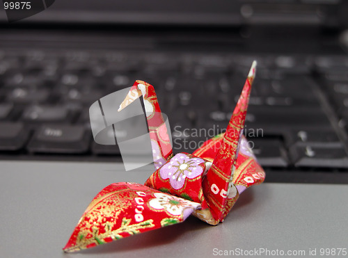 Image of Origami on laptop