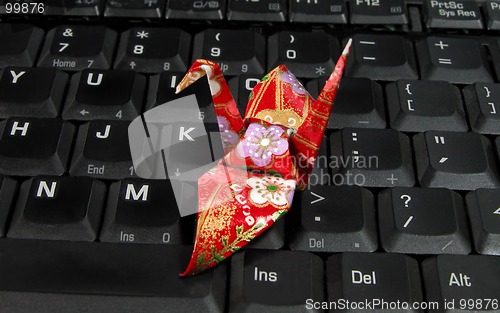 Image of Origami on a laptop keyboard