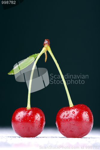 Image of Two cherries