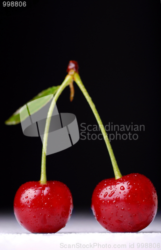 Image of Two cherries