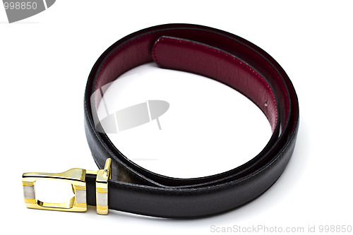 Image of leather belt isolated on white