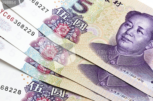 Image of Background of chinese money - Five Yuan 