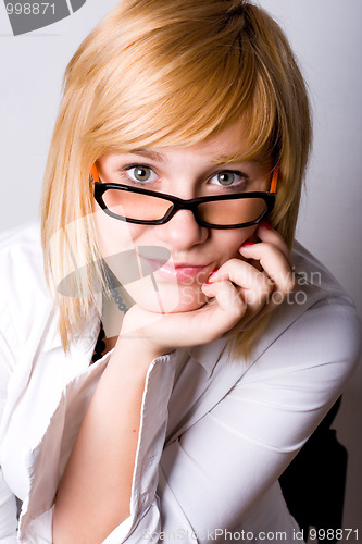 Image of attractive young businesswoman 