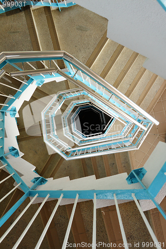 Image of spiraling stairs