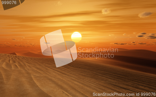 Image of desert sunset