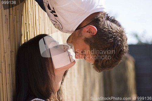 Image of Upside-down kissing