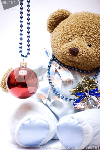 Image of Soft bear with Christmas ball   