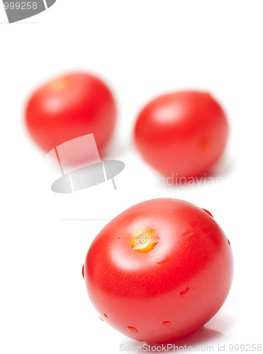 Image of fresh tomatoes on white background