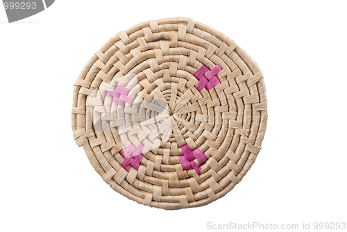 Image of Round handmade colored mat