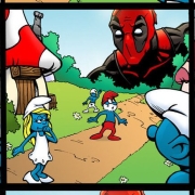 deadpool-smurf Deadpool vs Los Pitufos 1