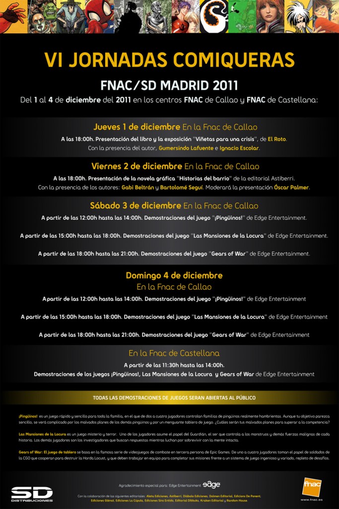 Programa de las Jornadas Comiqueras 2011 Programa de las Jornadas Comiqueras 2011