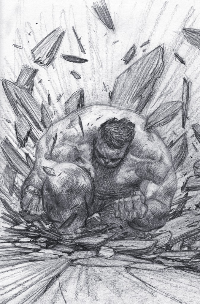 Dibujo a lápiz de Julian Totino Tedesco para Hulk Season One Dibujo a lápiz de Julian Totino Tedesco para Hulk Season One