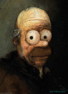 Homer Simpson como Rembrandt Homer Simpson como Rembrandt