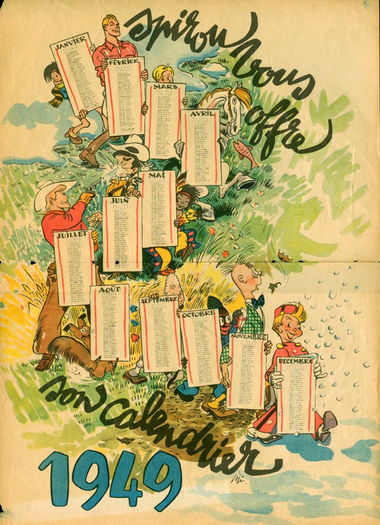 Journal Spirou Calendario 1949