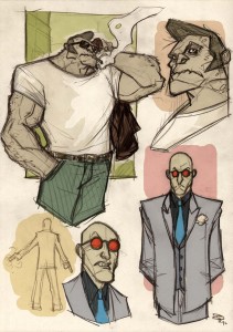 Killer Croc y Mr. Freeze rockabilly por Denis Medri Killer Croc y Mr. Freeze rockabilly por Denis Medri