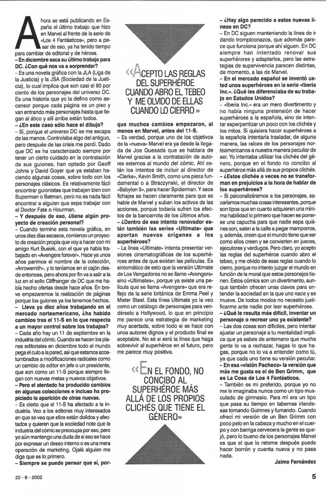 Entrevista a Carlos Pacheco en la revista "Día a Día" de la UCM (2002) 3 Carlos Pachecho revista UCM CursodeVerano_2002 - 02