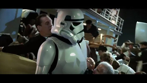 Titanic SUPER 3D con George Lucas, J.J. Abrams y Michael Bay 2 Stormtroopers en la parodia de Titanic Super 3D