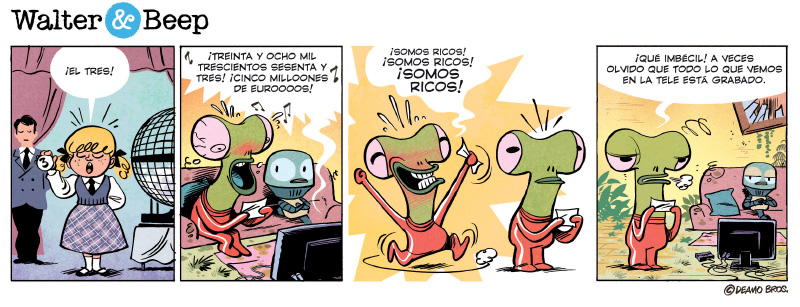 Walter y Beep: décimo de loteria
