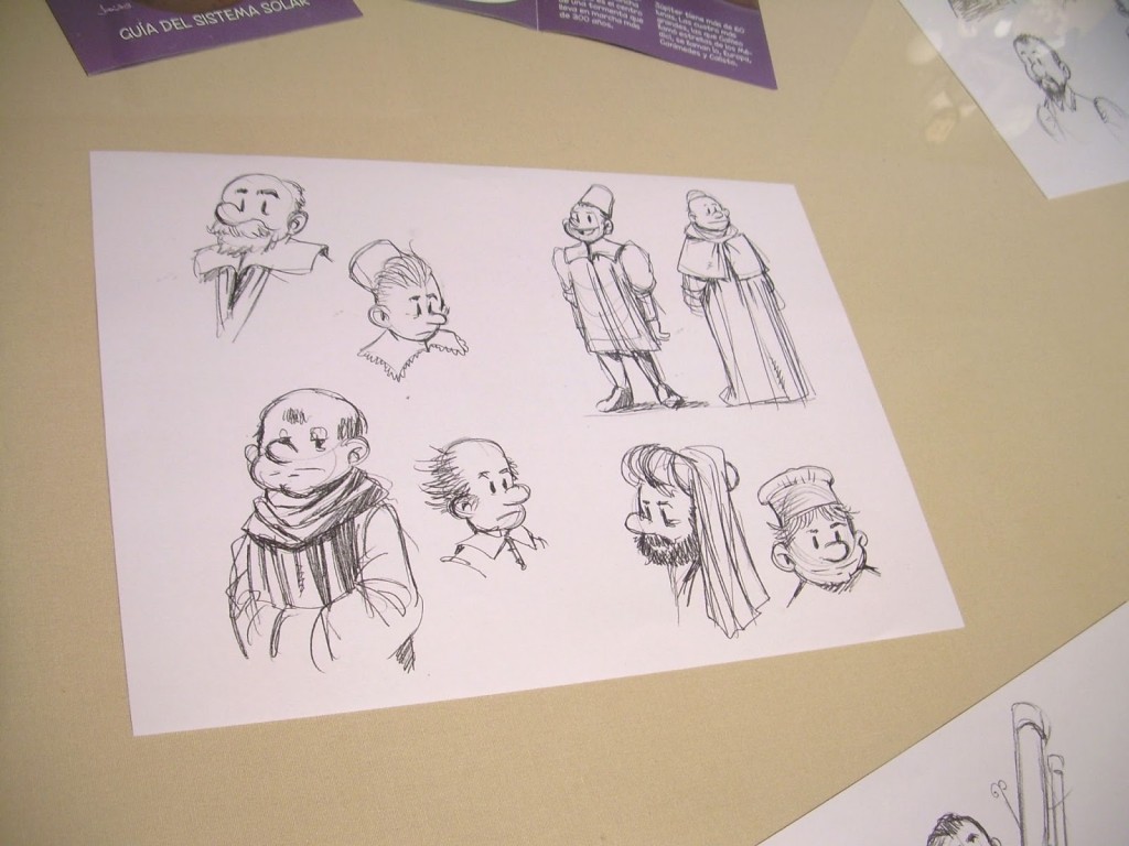 Bocetos de personajes de Galileo - Jordi Bayarri