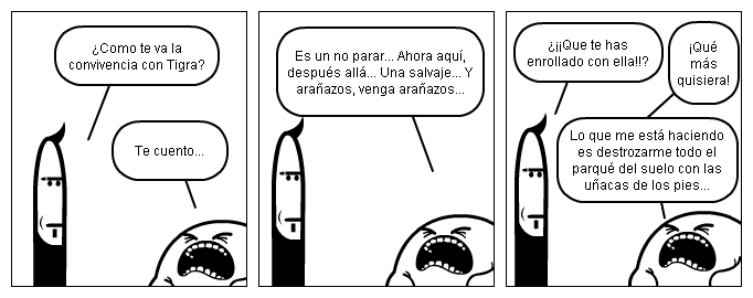 Viviendo con tigra, por Nacho