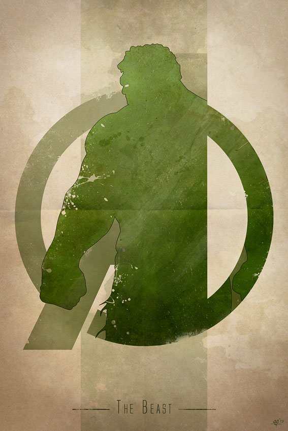 Los Vengadores en su logo, por Anthony Genuardi 2 Anthony Genuardi - Hulk