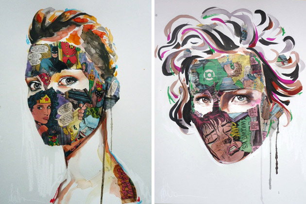Superhéroes y collage, por Sandra Chevrier 3 Retratos Comic Book Sandra Chevrier - 02