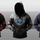 Prototipos de sudaderas de superhéroes, por Chris Rudy 9 Sudadera Batman Beyond (villanos)