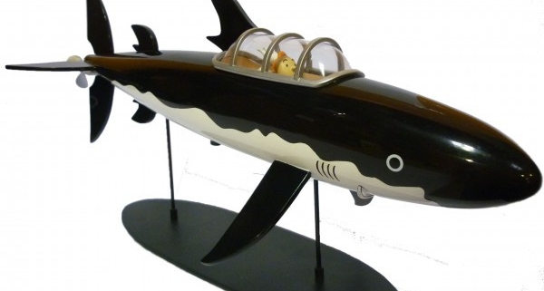 Imagen figura Tintin en submarino-tiburón - 03