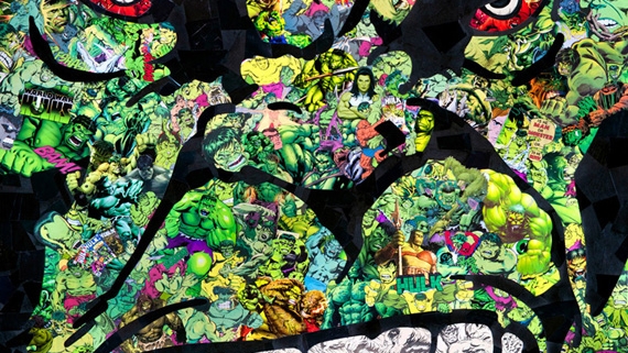Collages de superhéroes, por Mr Garcin 1 Collage Hulk Mr Garcin - 01