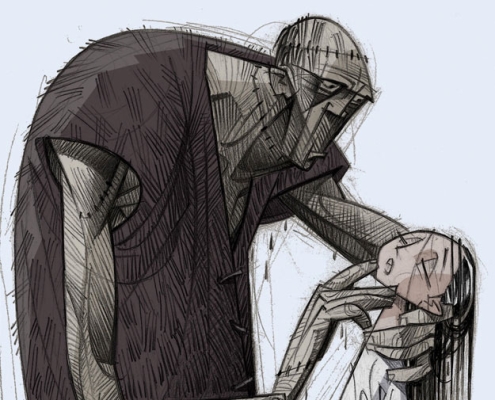 Detalle portada Frankenstein o el moderno Prometeo