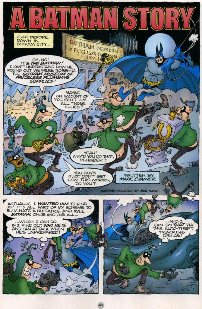 Un historia de Batman por Mark Evanier y Sergio Aragones