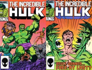 Portadas Hulk 314 y 315