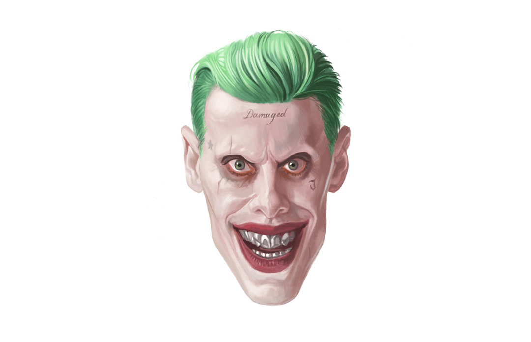 300 rostros de supérheroes dibujados por Alberto Russo 11 Joker - Alberto Russo