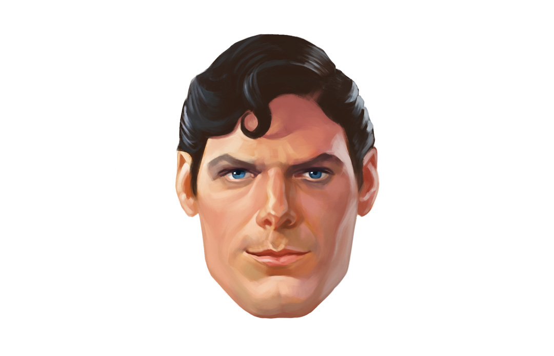 300 rostros de supérheroes dibujados por Alberto Russo 8 Superman - Alberto Russo