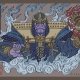 Los Vengadores como grabados japoneses 27 Thanos Ukiyo-e