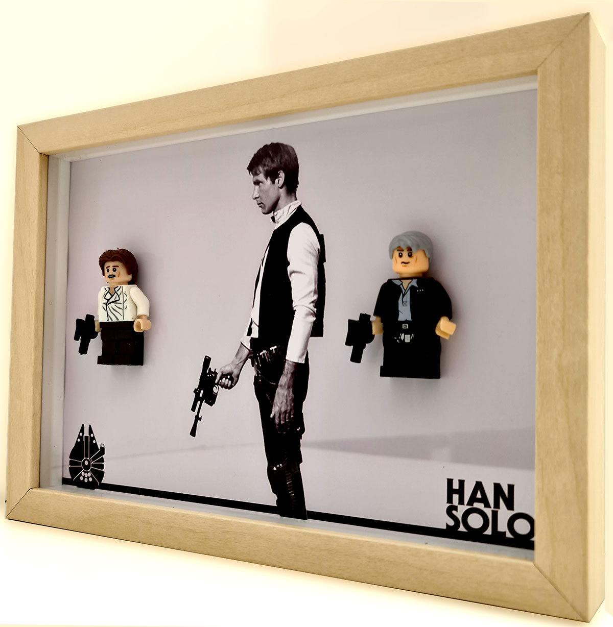 Cuadro minifigura Star Wars Han Solo (Episodio IV y VII) - Versión 2 2 Cuadro minifigura Star Wars Han Solo (Episodio IV y VII) - Versión 2