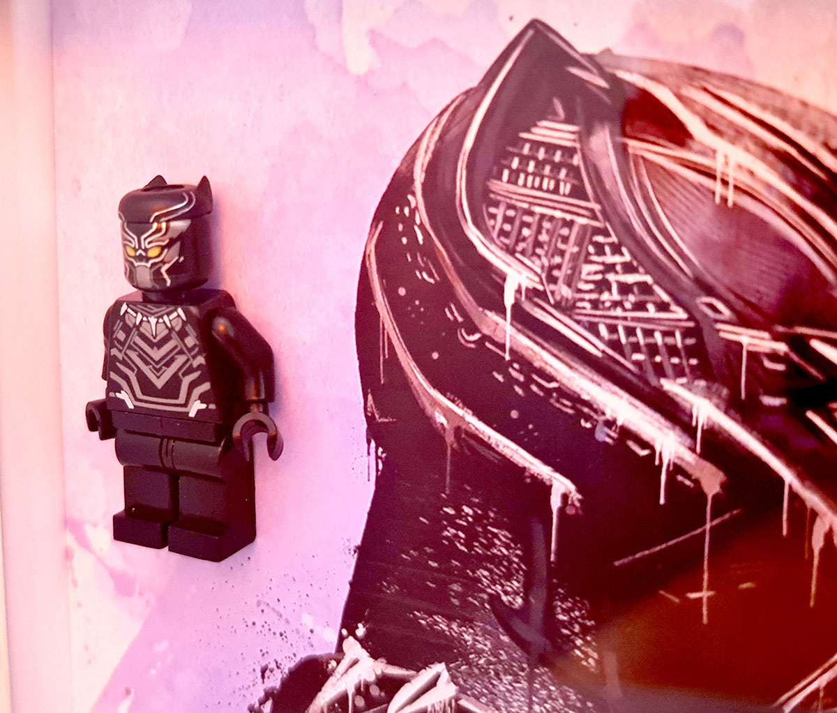 Cuadro minifigura Pantera Negra (Black Panther)