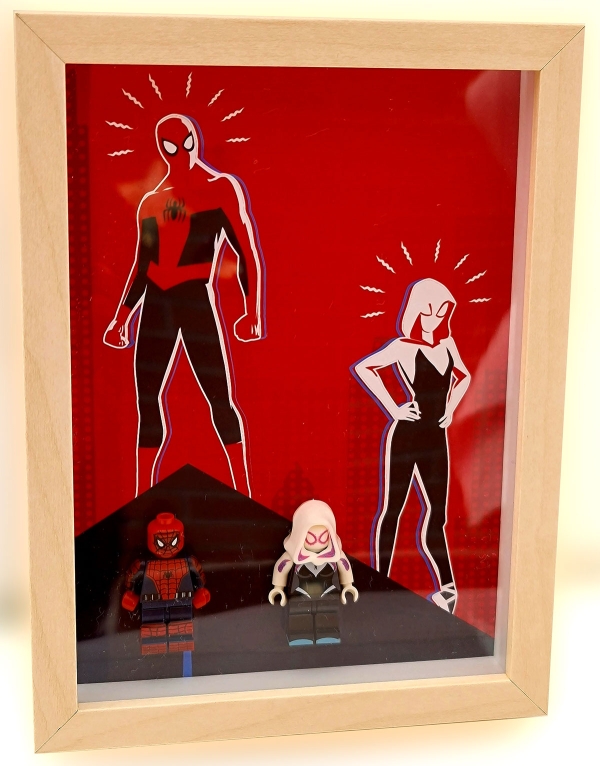 Cuadro minifiguras Spider-Man y Spider-Gwen