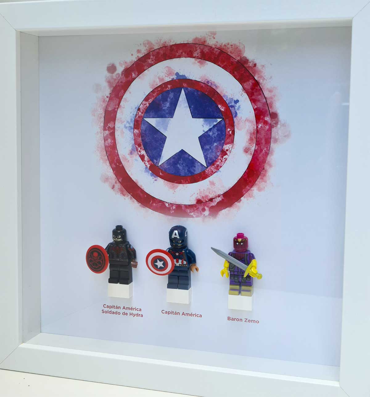 Cuadro de minifiguras Capitán América 3 Cuadro de minifiguras Capitán América