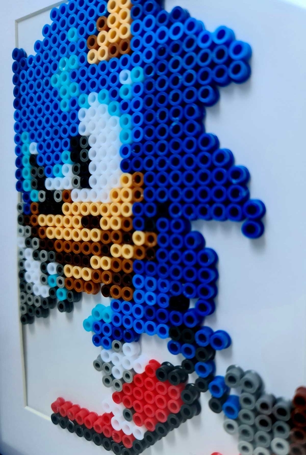 Cuadro Sonic (Hama Beads)
