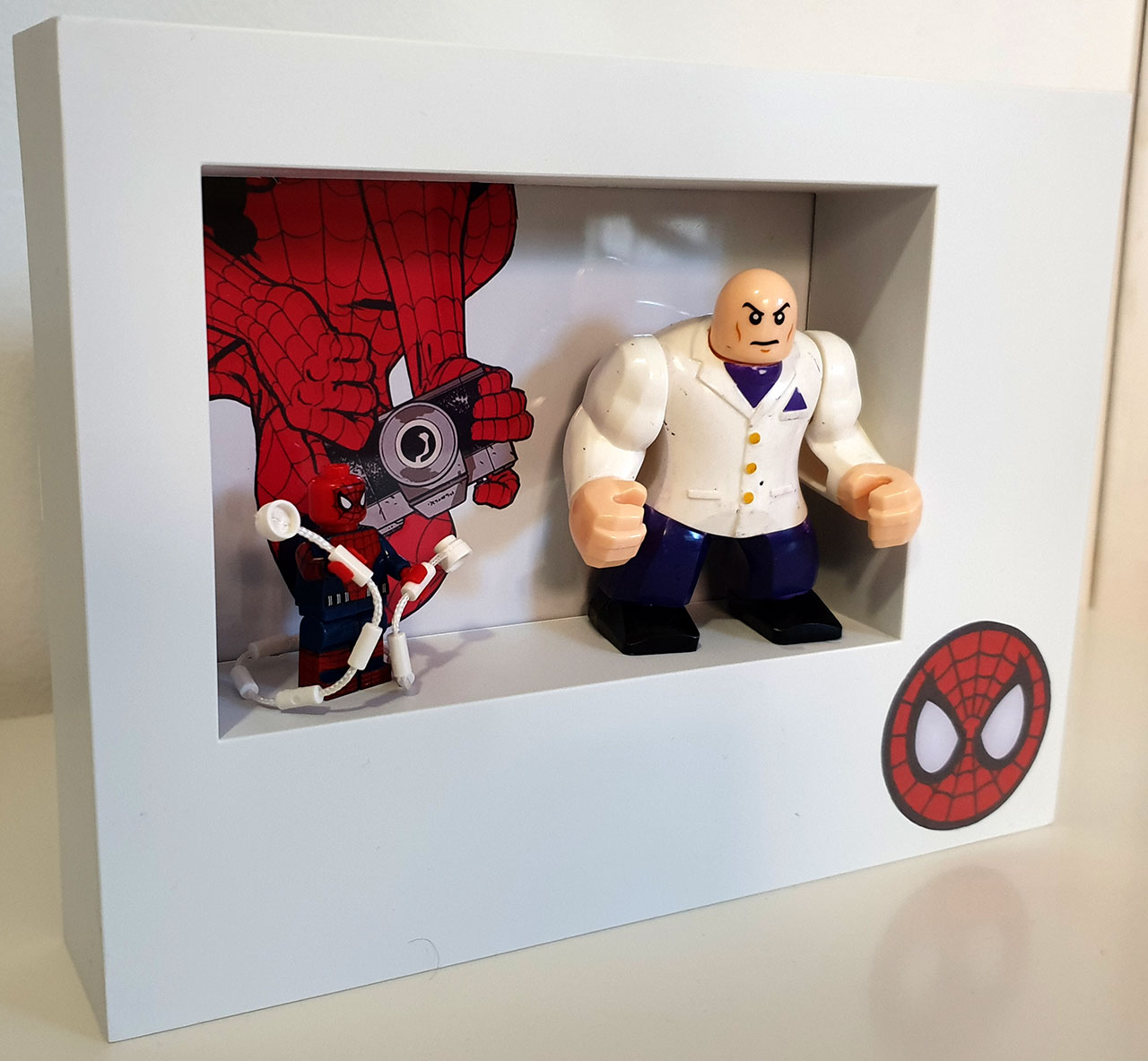 Cuadro minifigura Spiderman y Kingpin 3 Cuadro minifigura Spiderman y Kingpin