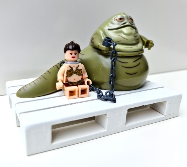 Minifiguras Star Wars: Jabba el Hutt y Leia