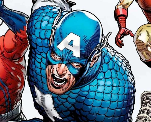 Detalle portada Captain America 80 Anniversary Tribute