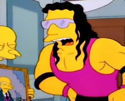 Bret Hart, el primer luchador profesional en aparecer en Los Simpson 1 Imagen de Bret Hart en Los Simpson