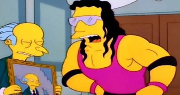 Bret Hart, el primer luchador profesional en aparecer en Los Simpson 22 Imagen de Bret Hart en Los Simpson