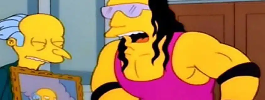 Bret Hart, el primer luchador profesional en aparecer en Los Simpson 1 Imagen de Bret Hart en Los Simpson