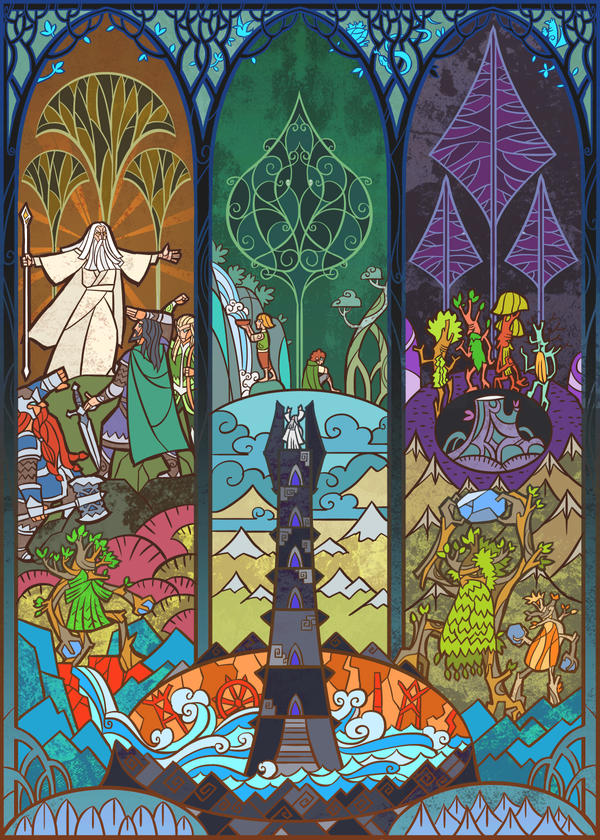 La historia de El Señor de los Anillos a través de Jian Guo 20 19. Los Ents atacan Isengard