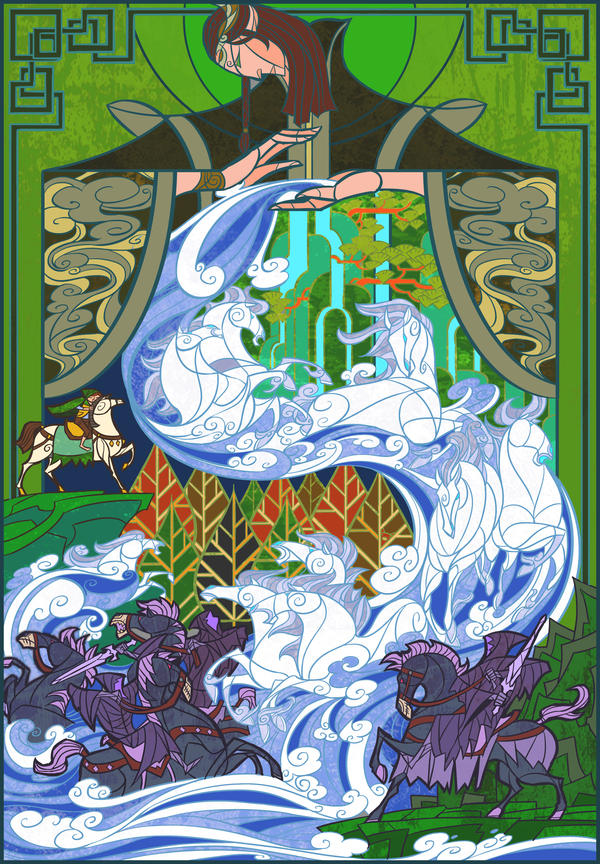 La historia de El Señor de los Anillos a través de Jian Guo 9 8. Glorfindel salva a Frodo, detienen a los Nazgûls y llegan a Rivendel